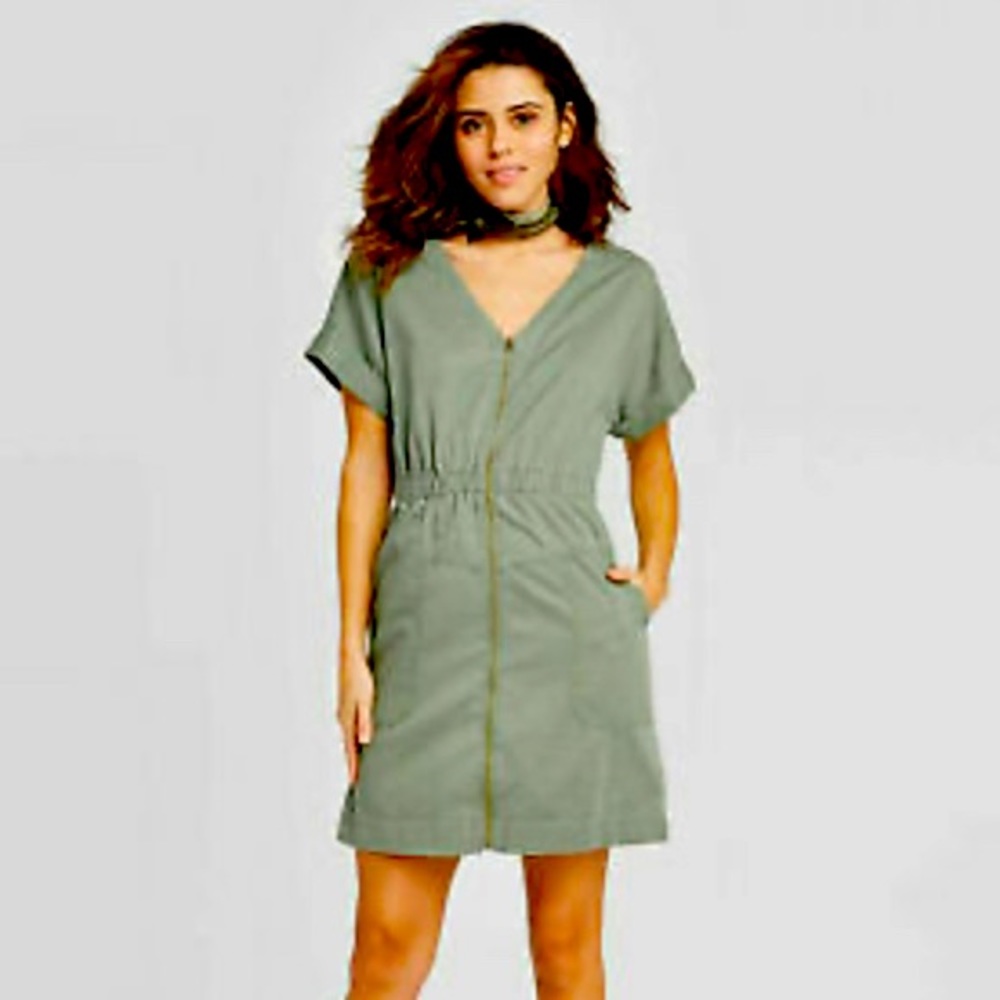 Camo Green Jumper Dress